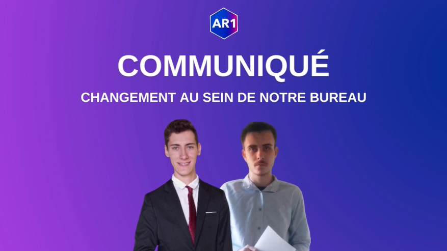 COMMUNIQUÉ – CHANGEMENT AU SEIN DE NOTRE BUREAU